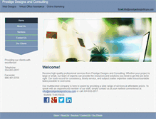 Tablet Screenshot of prestigedesignsforyou.com